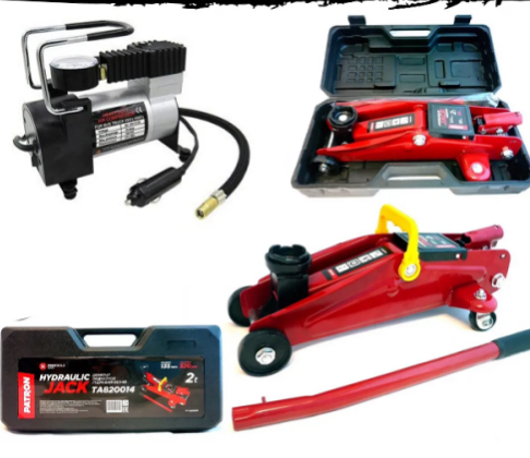 Компресор за въздух 150W + Крик тип крокодил 2т. 135-320мм