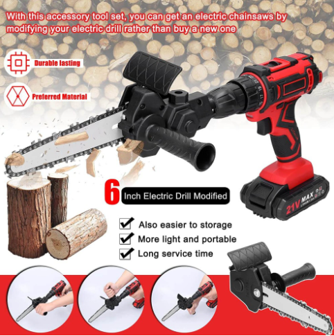 Универсална Приставка за Винтоверт – 18см Адаптер Верижен трион