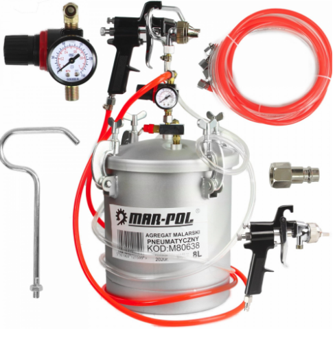 ПНЕВМАТИЧЕН АГРЕГАТ ЗА БОЯДИСВАНЕ 8 ЛИТРА MAR-POL