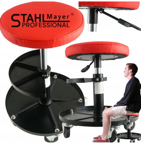 Автомонтьорски стол с поставка за инструменти