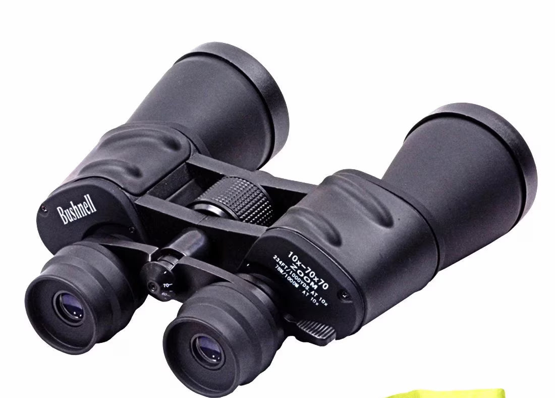 Бинокъл Професионален Bushnell 10-70×70 с активно увеличение и сгъваеми протектори