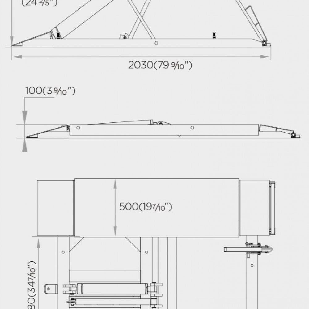 НОЖИЧЕН ПОДЕМНИК ROCKFORCE В30Y С ТОВАРОПОДЕМНОСТ 3 ТОНА (105-1850мм)