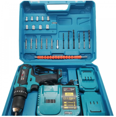 ударен винтоверт + ПОДАРЪК USB Фенер / Бормашина 36V, 6.0 Ah