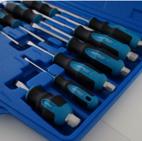 НЕМСКИ KRAFTWELLE Ударна отвертка комплект 12 части в куфар отверки