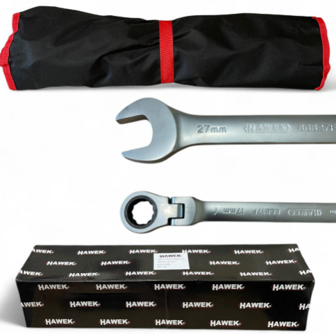 ЗВЕЗДОГАЕЧНИ ТРЕСЧОТНИ КЛЮЧОВЕ С ЧУПЕЩО РАМО 8 - 32 ММ 13 ЧАСТИ HAWEK