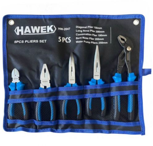 Професионален комплект клещи 5 части HAWEK