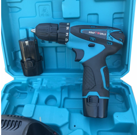 Акумулаторен двускоростен винтоверт Kraft 12V Li-Ion, 2Ah