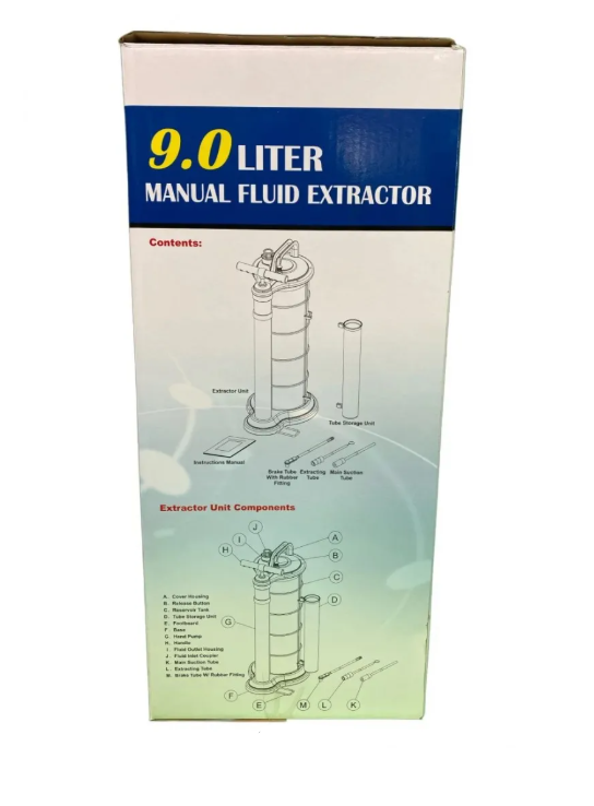 Ръчна помпа за изтегляне на масло и течности 9L