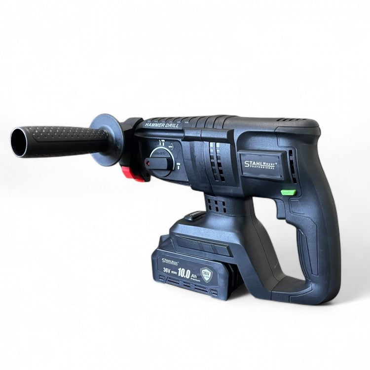 Акумулаторен комплект 5в1 , гайковерт , винтоверт , ъглошлайф , перфоратор , LED лампа - 36v 10.0A STAHLMAYER BLACK PRO