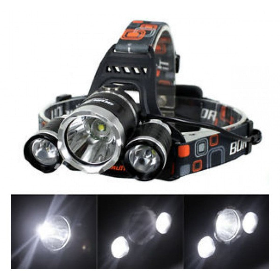 Мощен троен LED Челник RJ-3000