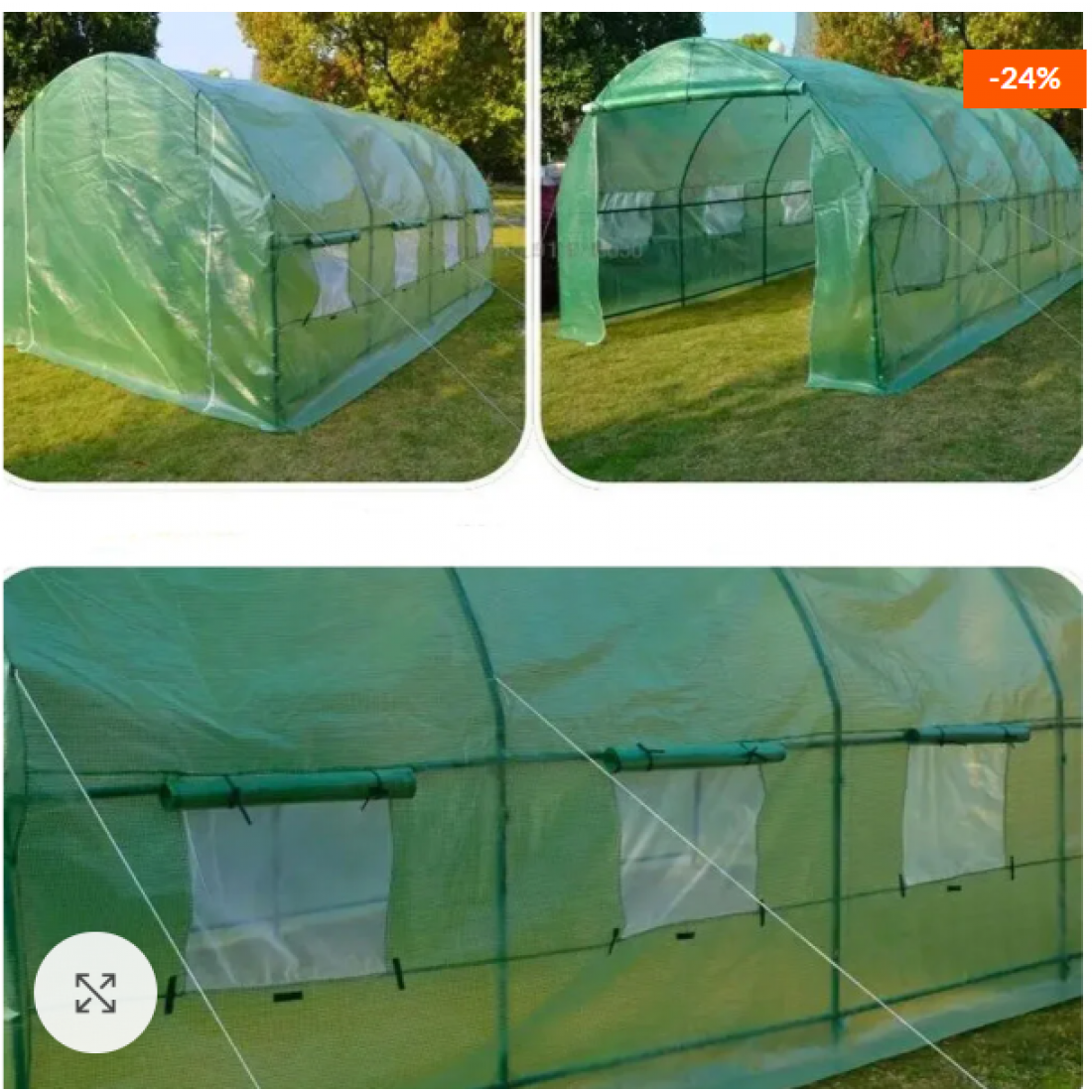 ТУНЕЛНА ОРАНЖЕРИЯ КОМПЛЕКТ С РАЗМЕРИ 4х2 5х2 10м2