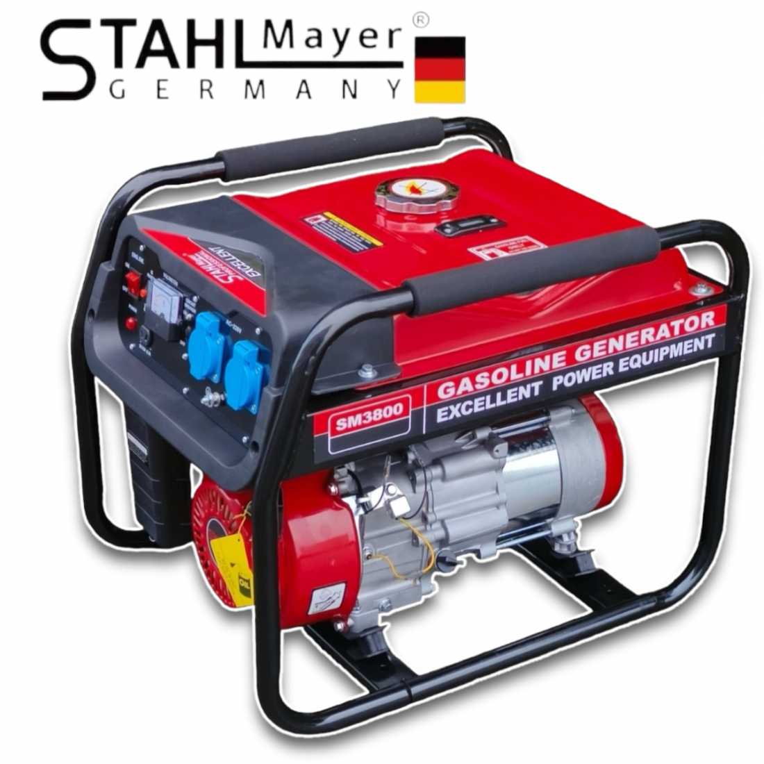 Четиритактов Монофазен Генератор Агрегат за Ток 3,8Kw STAHLMAYER 220V и 12V