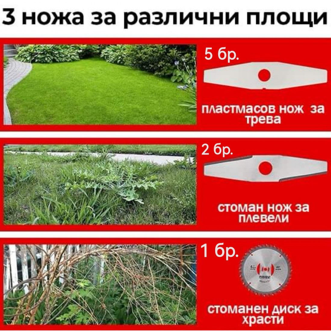 Акумулаторен тример 36V 8A Kraft Косачка за трева с 2бр батерия и зарядно