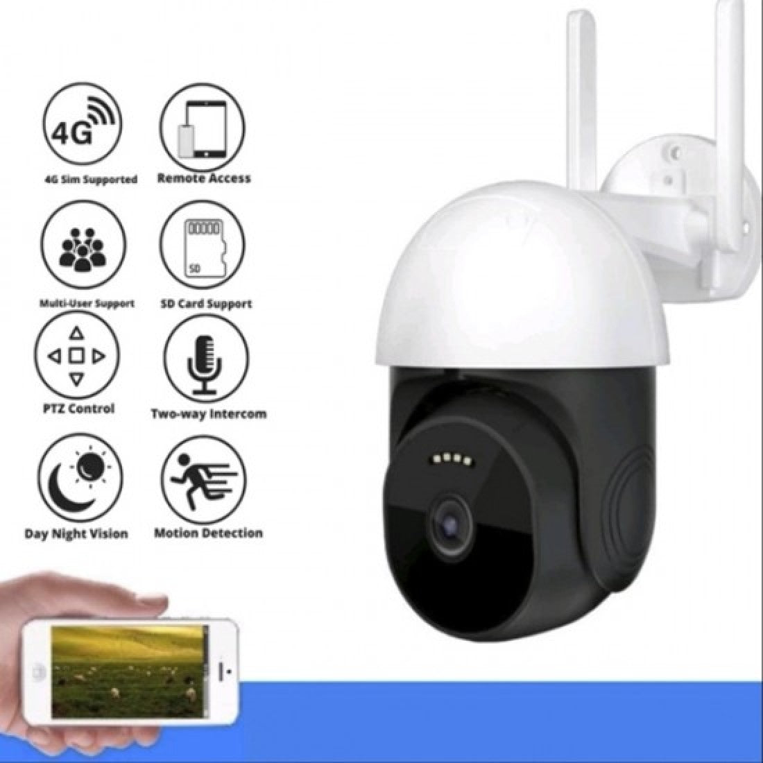 Смарт охранителна камера 4G 360° IP PTZ