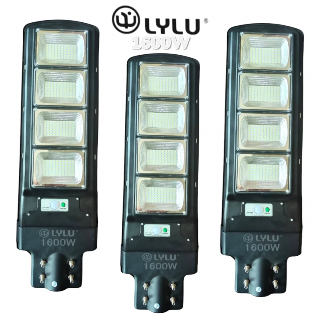 Улична Соларна LED Лампа 1600W LYLU Прожектор 3 БРОЯ