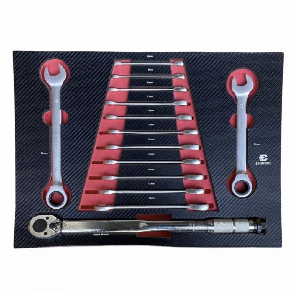 Шкаф с инструменти EVERFORCE със 7 чекмеджета и отделение за закачане на инструменти