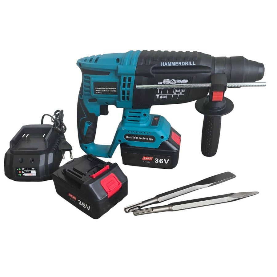 Акумулаторен Безчетков Перфоратор 36V + 2 батерии и зарядно