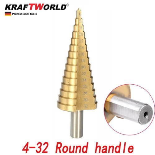 Конусни свредла стъпаловидни Kraft 4-32, 4-20, 4-12 бургии