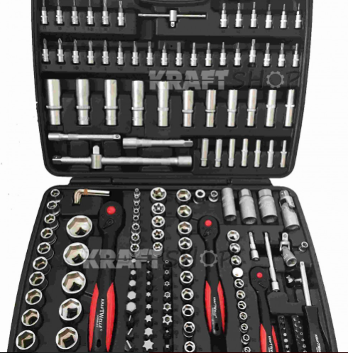 Гедоре 172 части KrafTWelle Germany с 3бр тресчотки Cr-V