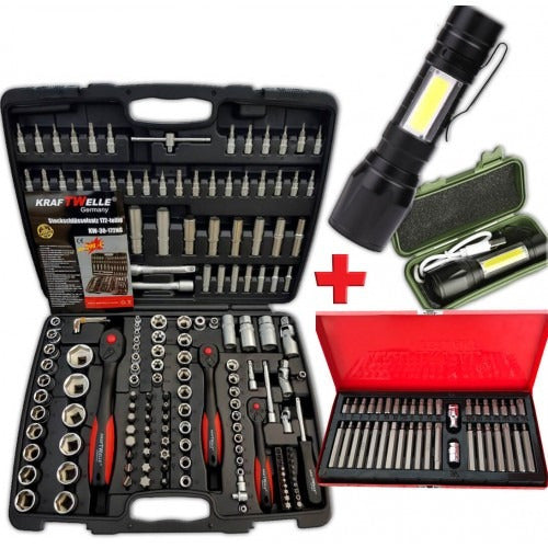 Гедоре 172 части KrafTWelle + Накрайници 41 части