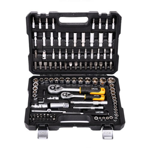 Гедоре Професионално 108 части 1/4“ и 3/8“ 4-22мм JCB Хром Ванадиева Стомана