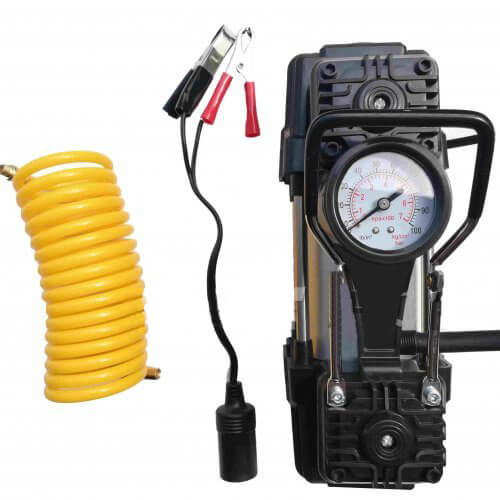 Комплект "Пътна помощ" - компресор за гуми с LED фенер, маркуч за въздух и инструменти