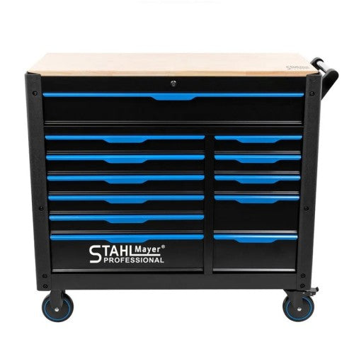Количка с Инструменти STAHLMAYER JUMBO XXL 501 части Професионален Шкаф с Инструменти 12 чекмеджета