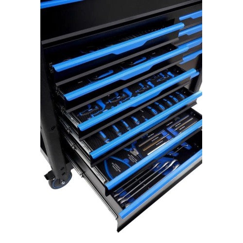 Количка с Инструменти STAHLMAYER JUMBO XXL 501 части Професионален Шкаф с Инструменти 12 чекмеджета