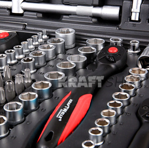 Гедоре 172 части KrafTWelle Germany с 3бр тресчотки Cr-V