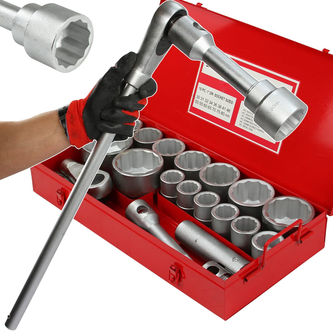 Гедоре 1” цол 21 части 30мм-80 мм Mar-Pol Полша