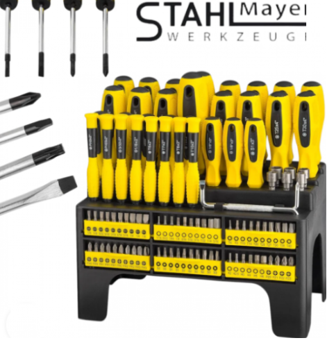 Комплект отвертки и битове 100 части , STAHLMAYER