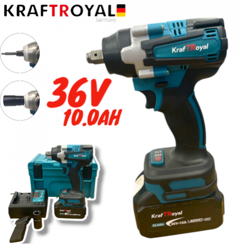 Акумулаторен гайковерт ударен Kraft 36V 10Ah 850 N/m
