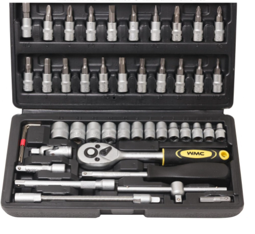 Куфар с инструменти Гедоре 1/4" шестостен 46ч., WMC