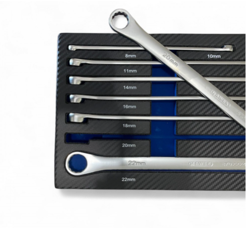 КОМПЛЕКТ КЛЮЧОВЕ ДЪЛГИ ПРАВИ ЗВЕЗДИ ( УДЪЛЖЕНИ) 8 - 24 ММ 7 ЧАСТИ HAWEK