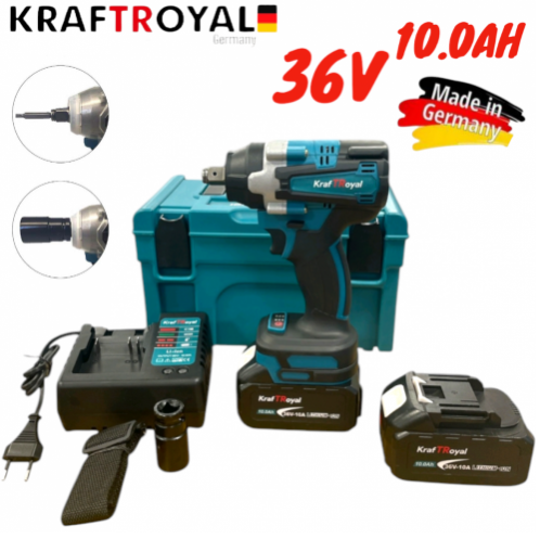 Акумулаторен гайковерт ударен Kraft 36V 10Ah 850 N/m