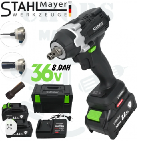 Акумулаторен Комбиниран Гайковерт – Винтоверт 36V 8,0AH Ударен STAHLMAYER BLACK SERIES