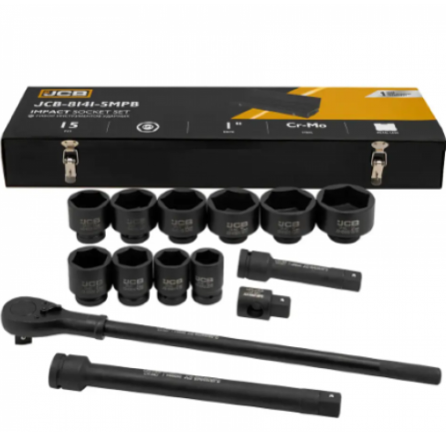 Гедоре 1″ Цол Професионално 15 части с Ударни Вложки 36-80мм JCB – 8141-5MPB