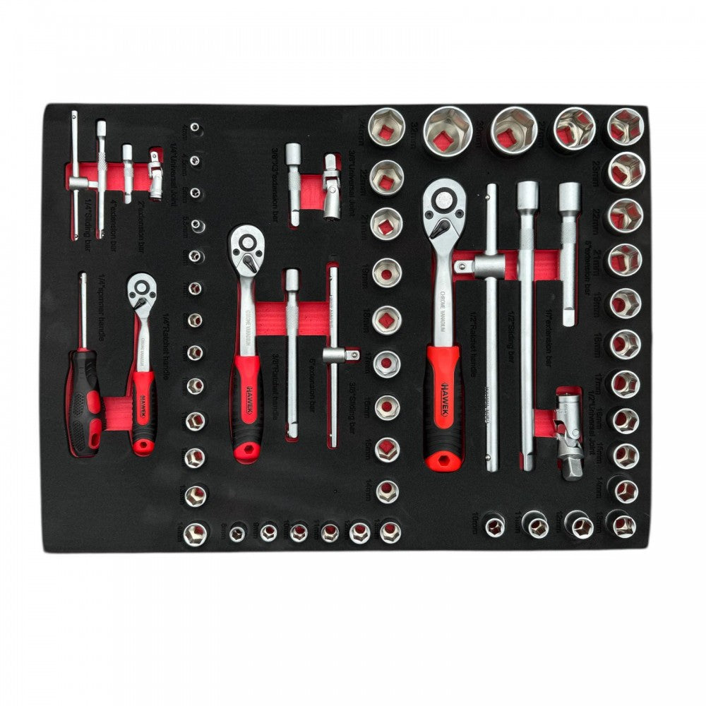 Шкаф с инструменти HAWEK , 6 чекмеджета 4 пълни HW-2055