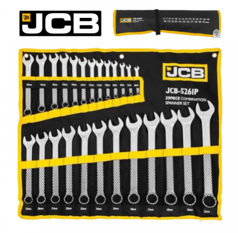 Комплект Звездогаечни Ключове JCB 25 броя 6-32мм 5261P