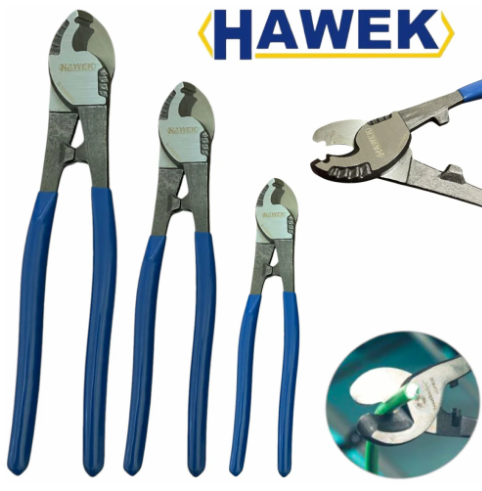 КОМПЛЕКТ КЛЕЩИ ЗА РЯЗАНЕ НА КАБЕЛ 3 БРОЯ – 6″ 8″ и 10″ HAWEK