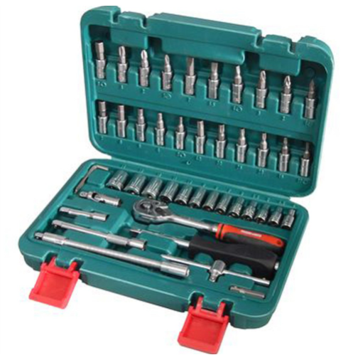 Куфар с тресчотка 1/4" - Гедоре 46 части