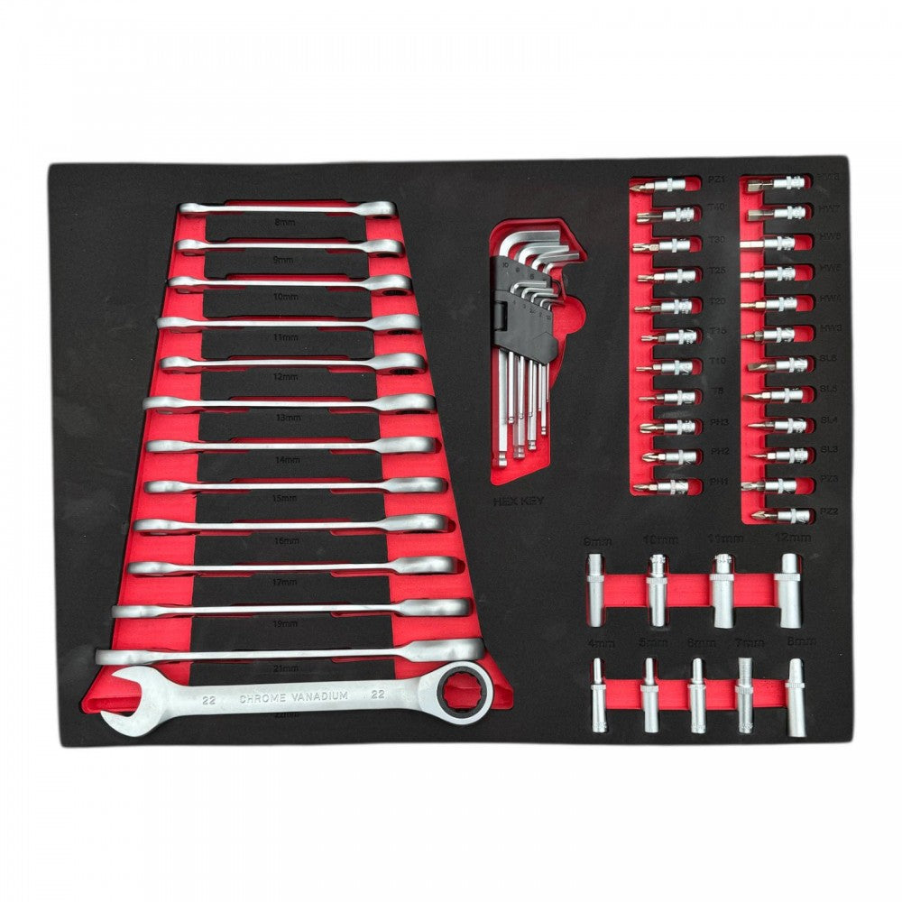 Шкаф с инструменти HAWEK , 6 чекмеджета 4 пълни HW-2055