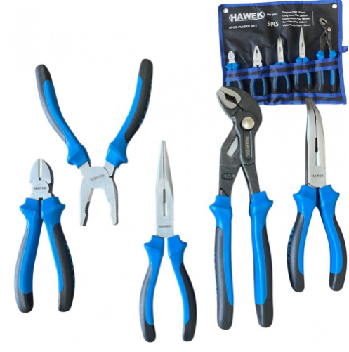 Професионален комплект клещи 5 части HAWEK