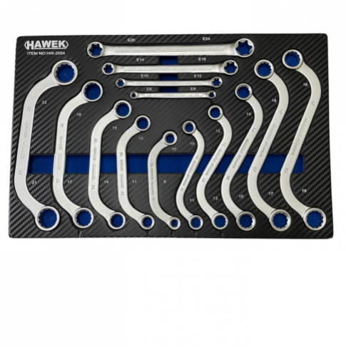 Специални ключове комплект S-образни , С-образни , Е-Torx , 14части HAWEK , HW-2054