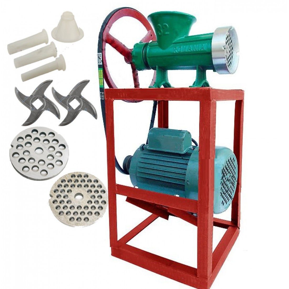 Електрическа Месомелачка Чугунена 32 номер с електромотор