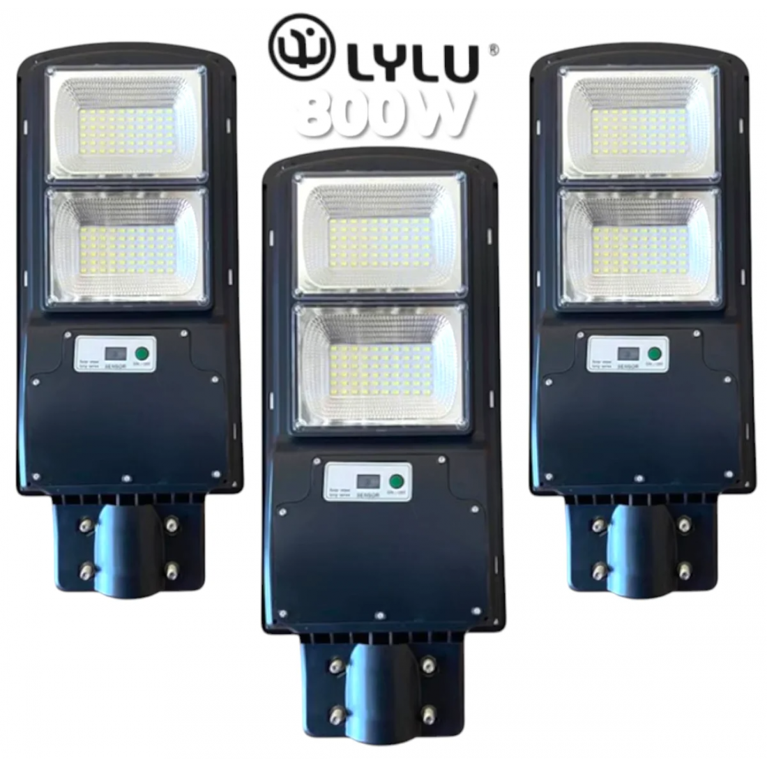 Улична Соларна LED Лампа със сензор LYLU 800W Прожектор 3 броя