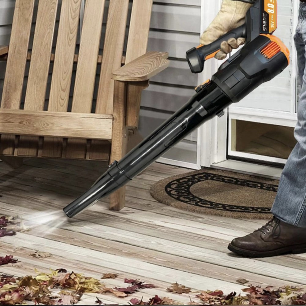 АКУМУЛАТОРНА ДУХАЛКА ЗА ЛИСТА С ДВЕ БАТЕРИИ - ВЪЗДУХОДУВКА 36V 8AH StahlMayer