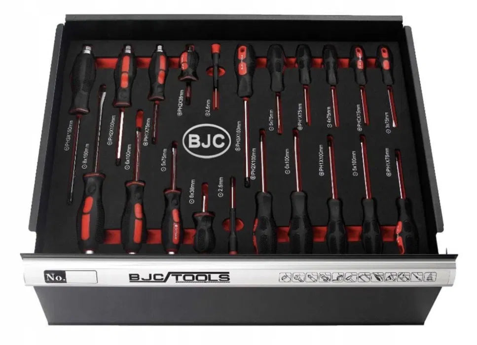 Професионален Шкаф с инструменти за сервиз BJC 7 пълни чекмеджета