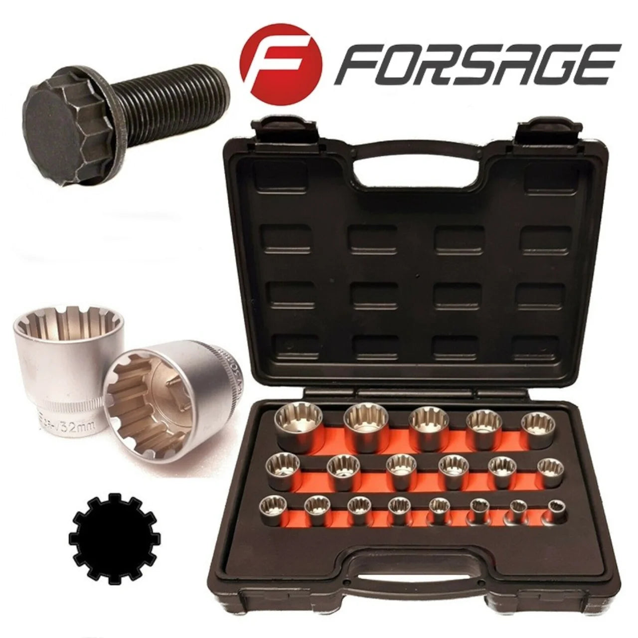 Вложки к-т 1/2 SPLINE 12-стенни Forsage F-4194-9