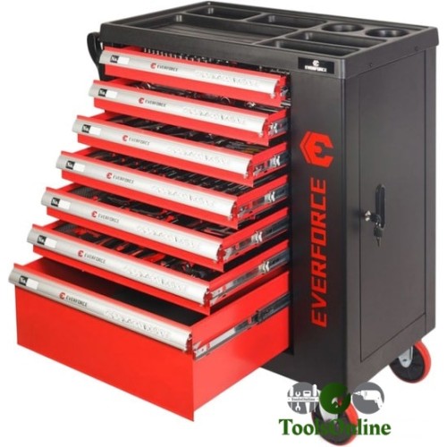 Шкаф с инструменти EVERFORCE със 7 чекмеджета и отделение за закачане на инструменти